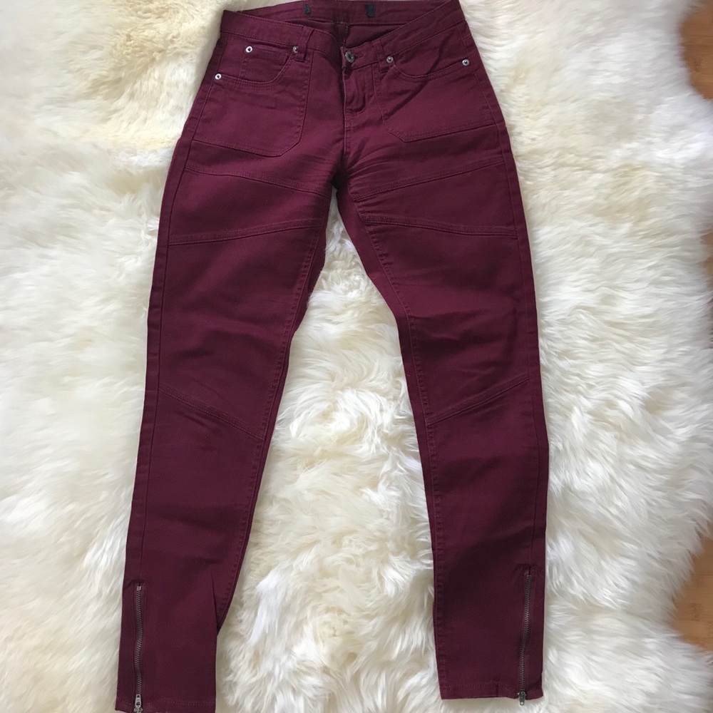 Jeans - maroon color